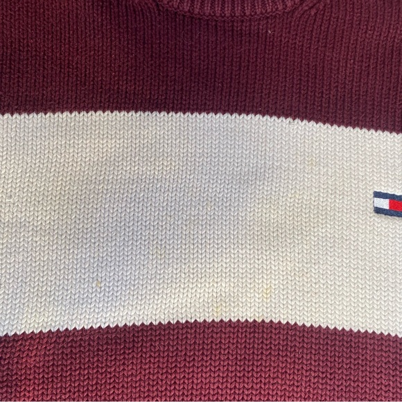 Tommy Hilfiger Oversized Wide Stripe Cotton Knit Crewneck Sweater Size XL - Picture 9 of 16